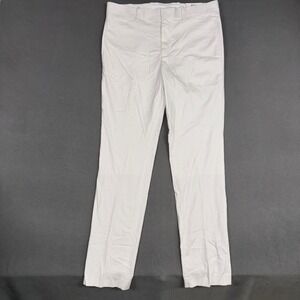 INC International Concepts Pants Mens 40x36 White Slim Straight Linen Blend NWT